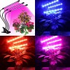 Növénynevelő Led Lámpa, 3 Karos, Csiptetős, 400-700nm, IP20, 15w, 5 V, USB, 2 Év Garancia