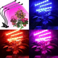 Növénynevelő Led Lámpa, 3 Karos, Csiptetős, 400-700nm, IP20, 15w, 5 V, USB, 2 Év Garancia